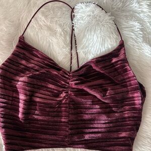 Wild Fable Burgundy Velvet Camisole